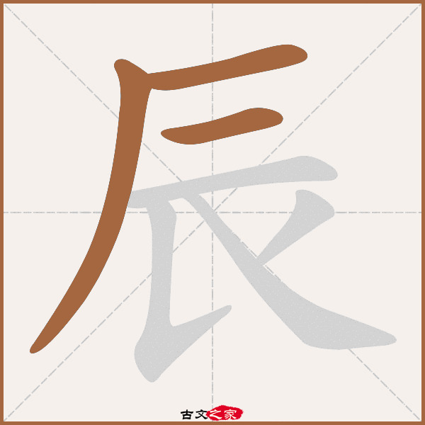 辰字笔顺相关词语及拼音其它字典出处 古文字诂林:10册,第63部,辰