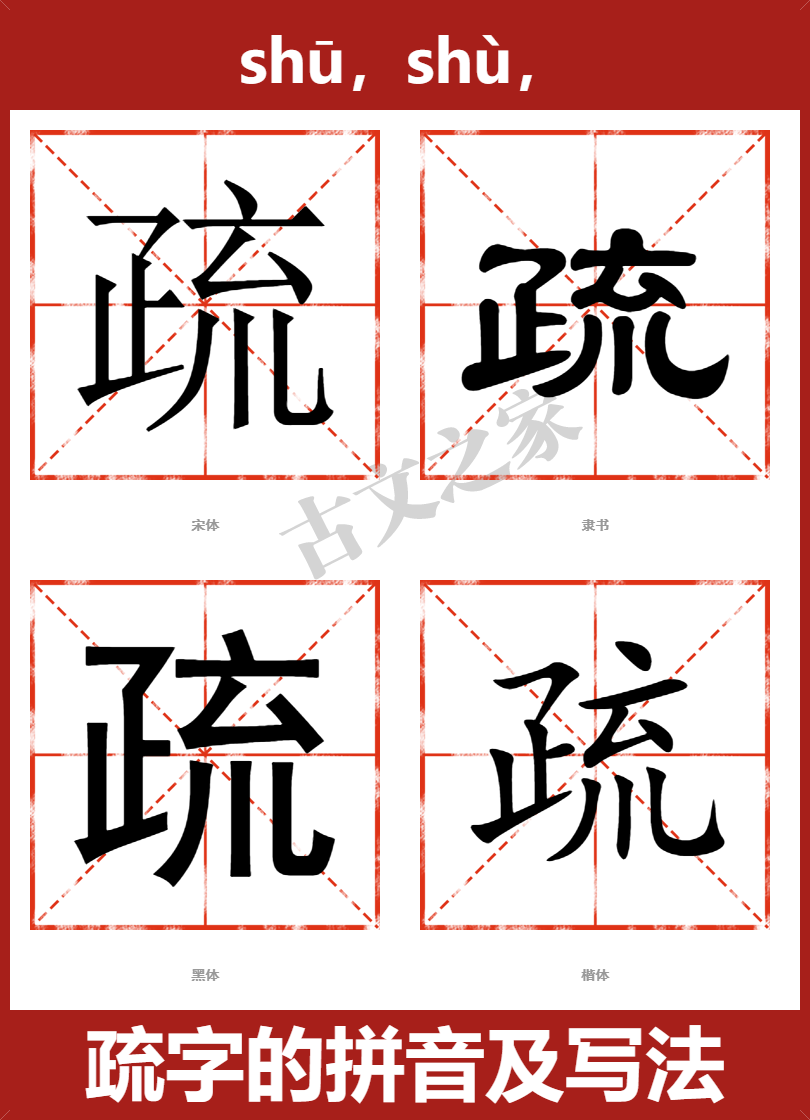 疏的拼音怎么读