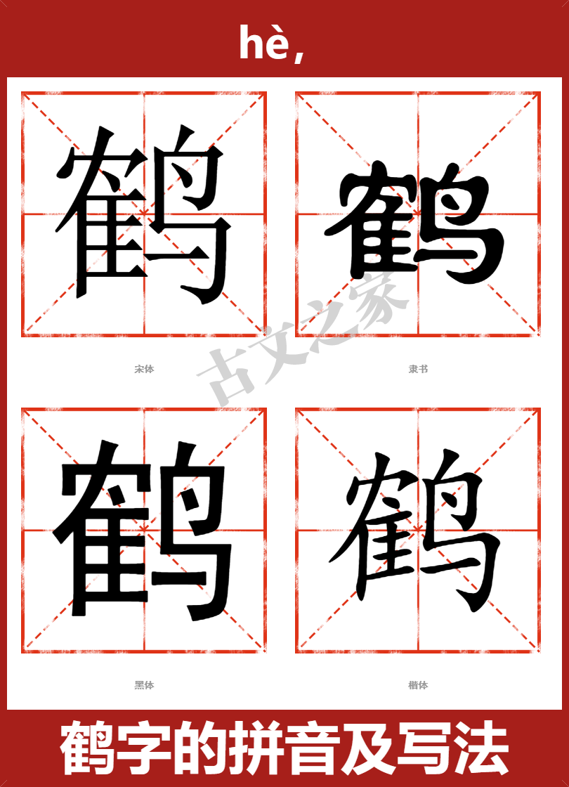 鹤的拼音怎么读