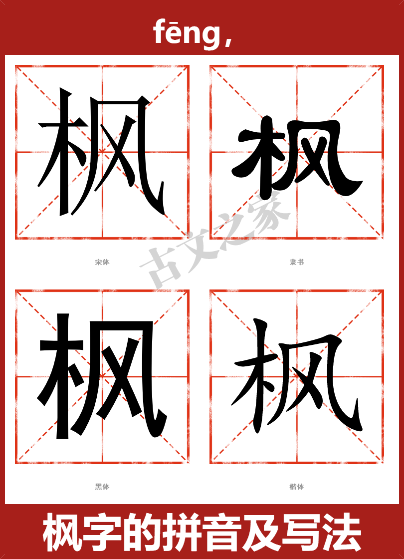枫的拼音怎么读
