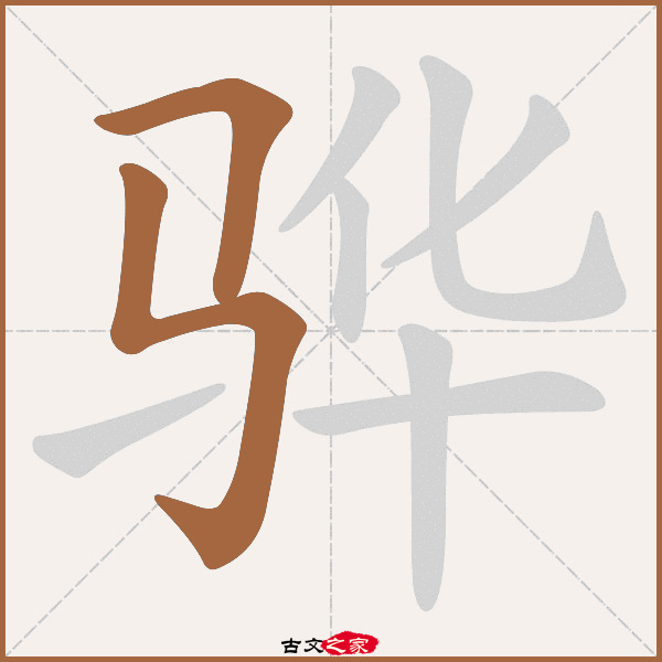 骅字笔顺其它字典出处:[ 故训彙纂 ]:2549|2627.