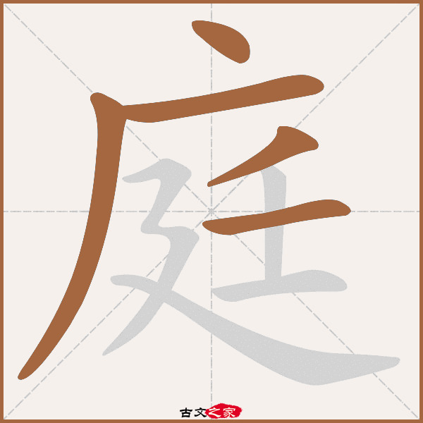 庭字笔顺相关词语及拼音庭轩(tíng xuān),其它字典出处:[ 古文字诂