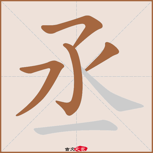 丞字笔顺相关词语及拼音其它字典出处:[ 古文字诂林 ]:03册,第7部,廾