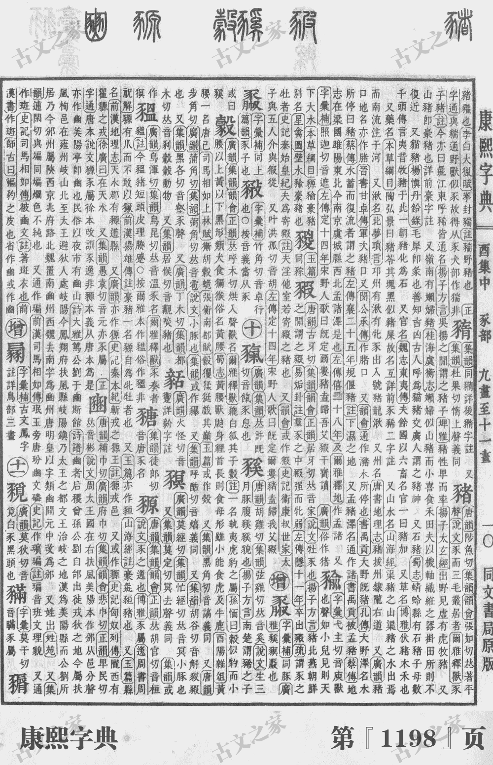 豳字在康熙字典的位置