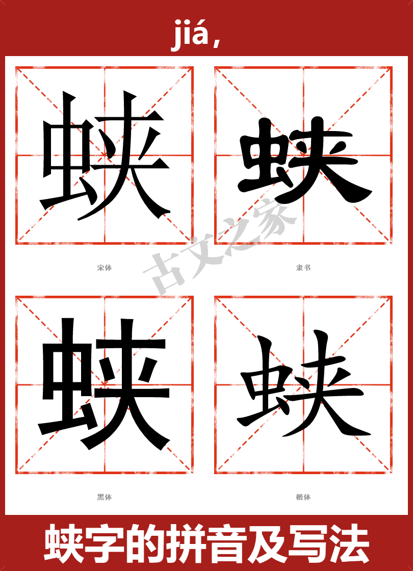 蛱的拼音怎么读