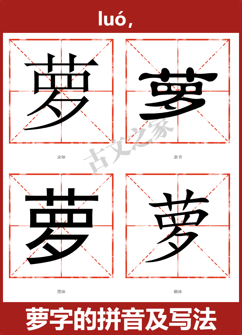 萝的拼音怎么读